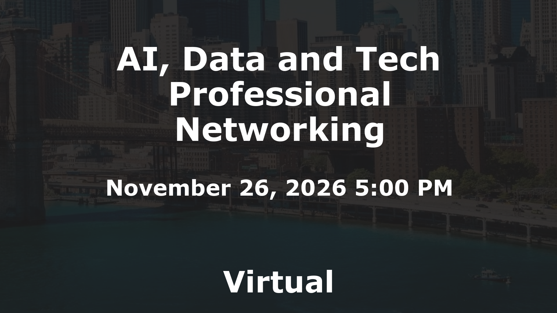 AI, Data and Tech Professional Networking event image